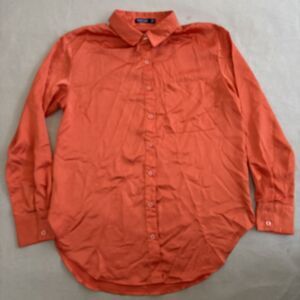 Nasty Gal Orange Button Up Shirt Top Blouse Size 8